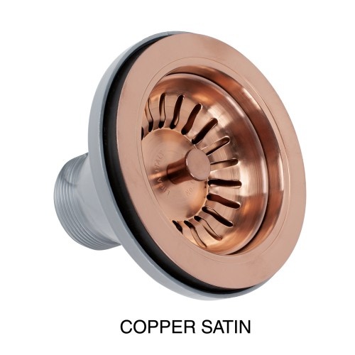 Lira korvsõelaga äravool, ümar, ava 90 mm, nupuga, vask satiin, PVD töötlus