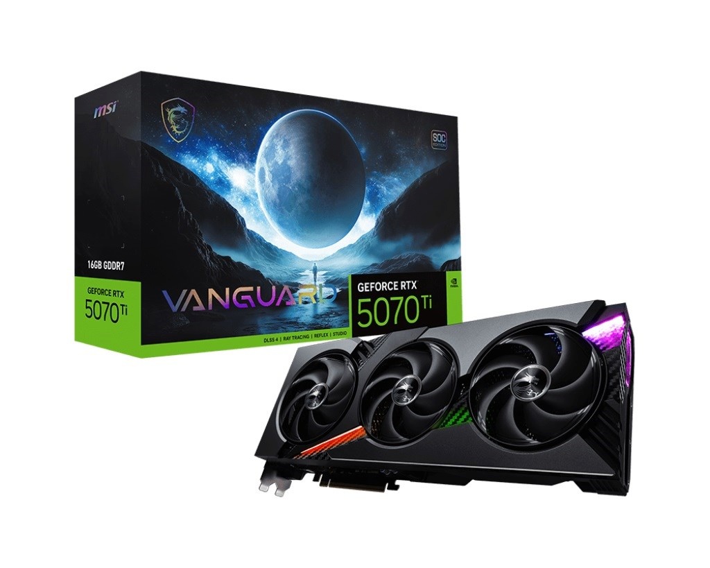 MSI videokaart nVidia GeForce RTX 5070 Ti 16G VANGUARD SOC