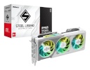 ASRock videokaart Radeon RX 9070 XT Steel Legend 16GB (valge, RDNA4, GDDR6, 3x DisplayPort, 1x HDMI 2.1)