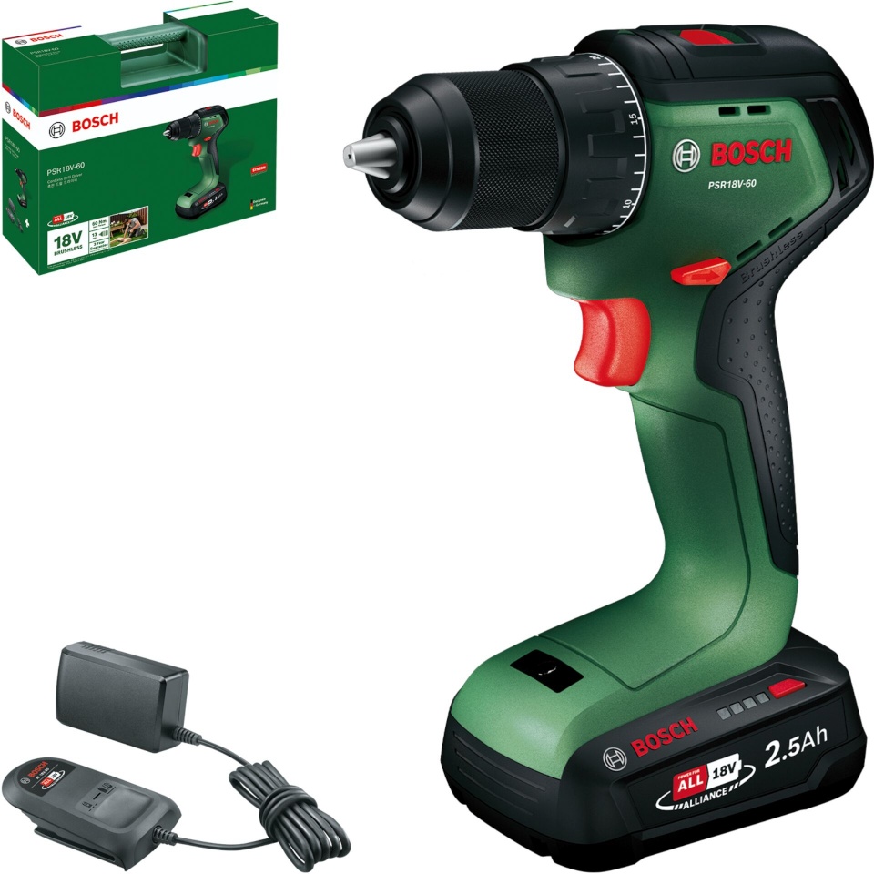 Bosch akutrell PSR18V-60 (1x2,5Ah, CC) Cordless Drill