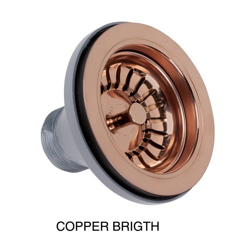 Lira korvsõelaga äravool, ava 90 mm, kandiline ülevool, vask poleeritud, PVD töötlus