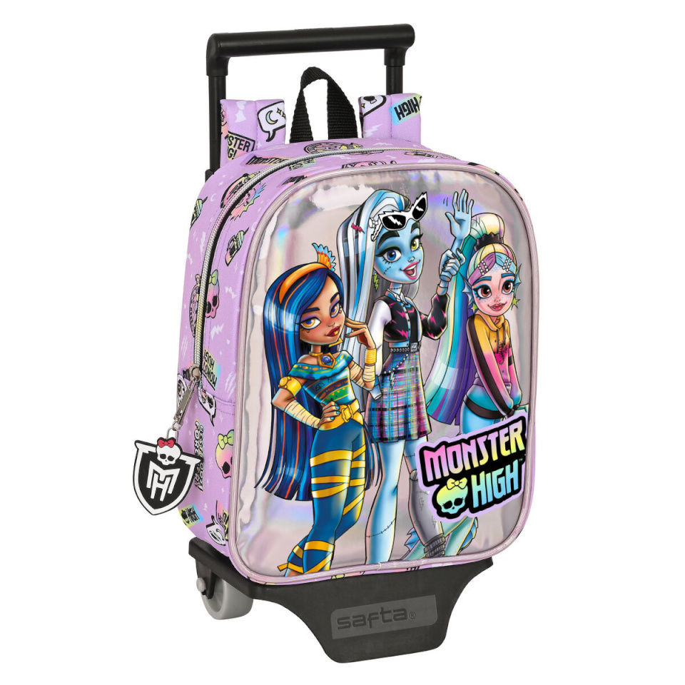 Monster High ratastega koolikott Best boos lilla 22x27x10cm