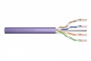 Digitus võrgukaabel Tele-information, installation cable, U / UTP category 6, wire, copper, PVC, 305m, violetne