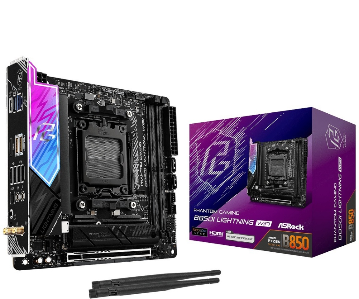 ASRock emaplaat B850I LIGHTNING WIFI, AM5, DDR5, ITX