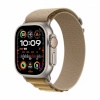 Apple Watch Ultra 2 GPS + Cellular 49mm Natural Titanium Case with Tan Alpine Loop, Small, pruun