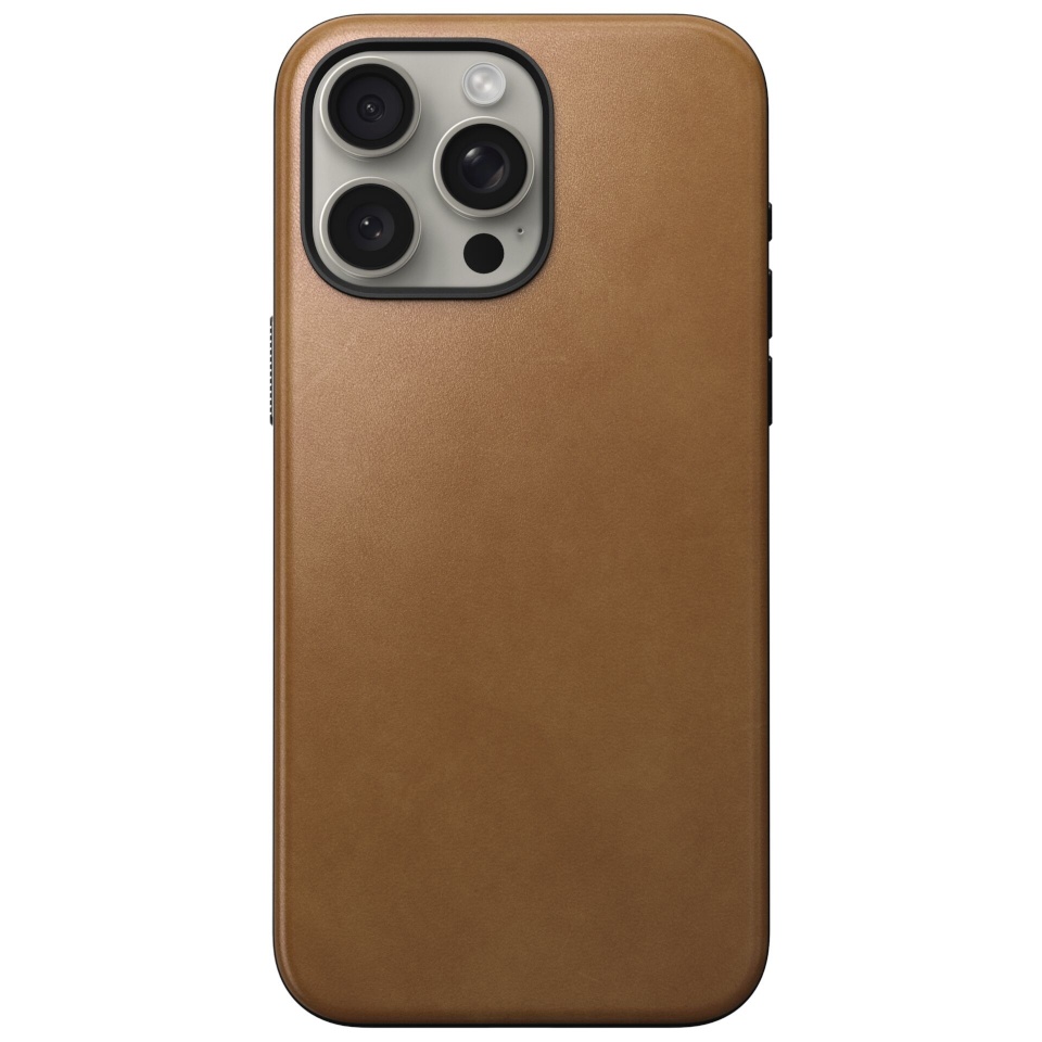 Nomad kaitsekest Modern Leather Case iPhone 15 Pro Max English Tan