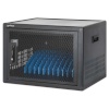Manhattan Laptop Charging Cabinet Desktop (or trolley) via USB-C 65W 16" 12-bay, Suitable for USB-C laptops (to 16"), iPads, MacBooks, Chromebooks, other USB-C devices, Bays 395x32.5x290mm, USB-C charging cables included,Cart, UK & EU