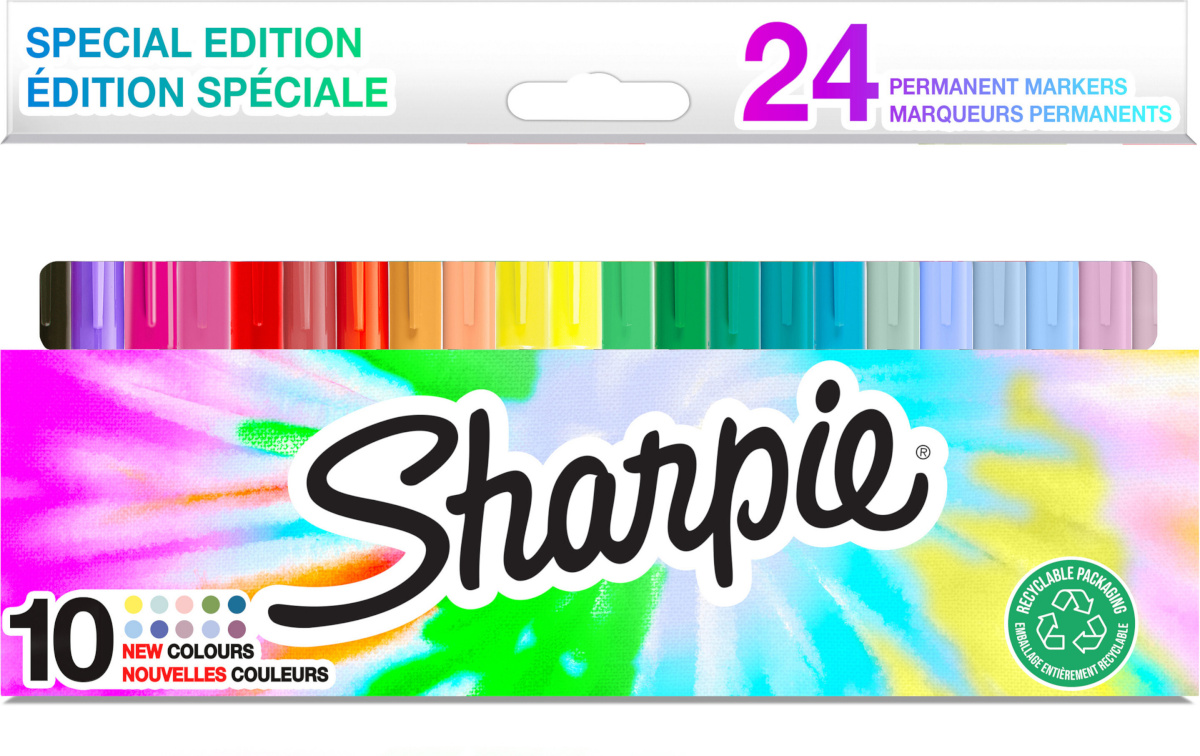 Viltpliiatsite komplekt Sharpie 24 Tükid, osad Püsiv Mitmevärviline