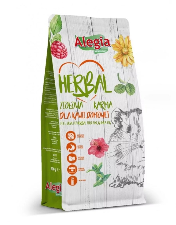 Alegia toit närilistele Herbal Domestic Guinea Pig, 600g