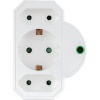 REV pistikupesa adapter 3-Way Socket Adapter with Surge Protection, valge