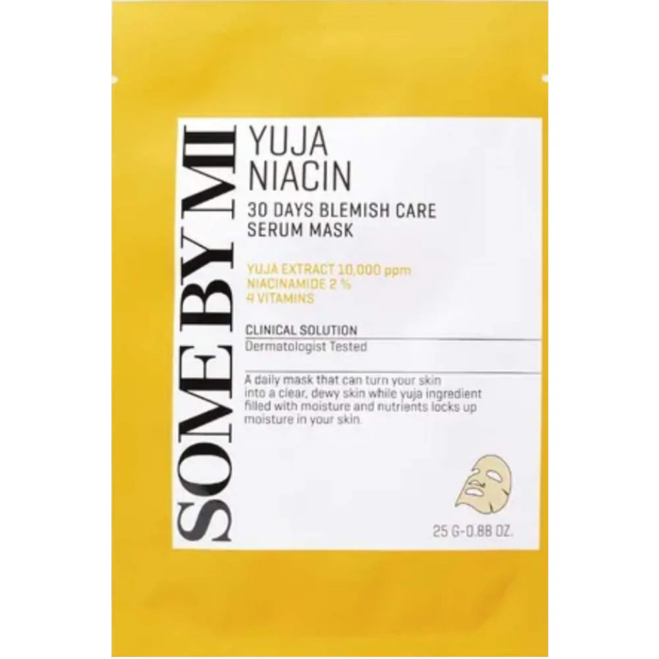 Some By Mi näomask Yuja Niacin 30 Days Blemish Care Serum Mask 25g, unisex