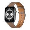 Colmi nutikell C28 – must + pruun Leather Strap