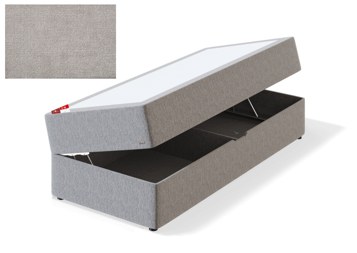 Sleepwell kušett panipaigaga RED POCKET STORAGE,  80x200x53cm, BOLSHOI helehall, jäik