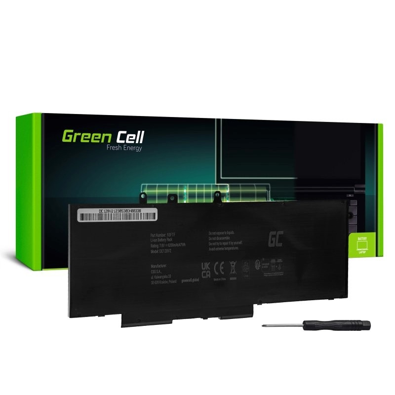 Green Cell sülearvuti aku 93ftf Gjknx For Dell