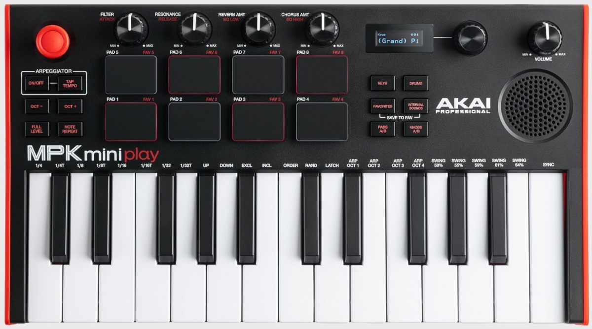 Akai süntesaator MPK Mini Play Mk3 MIDI kontroller