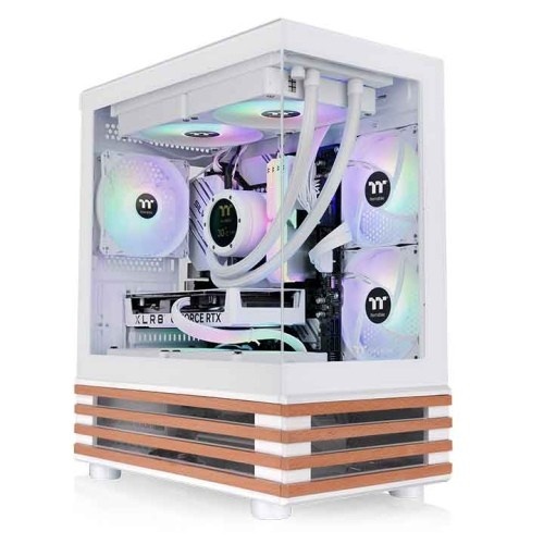 Thermaltake korpus View 170 WS ARGB (valge/holz, Tempered Glass x 2, Holz-Struktur)
