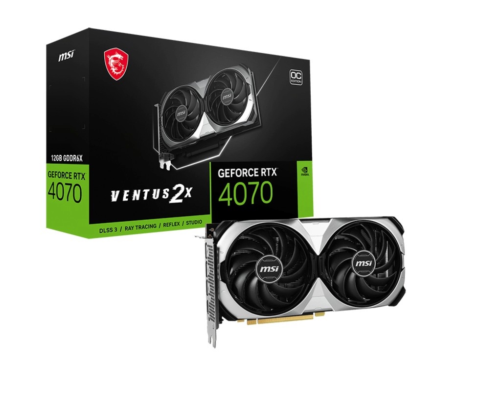MSI videokaart GeForce RTX 4070 VENTUS 2X 12GB GDDR6X OC