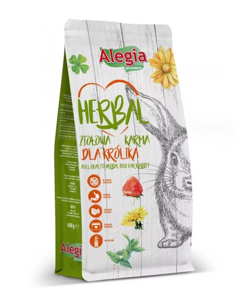Alegia toit närilistele Herbal Dry, 600g
