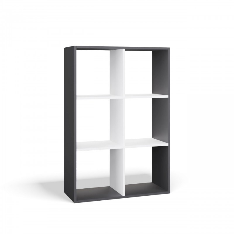 Top E Shop riiul MALAX 2X3 SHELVING UNIT, ANTHRACITE/valge