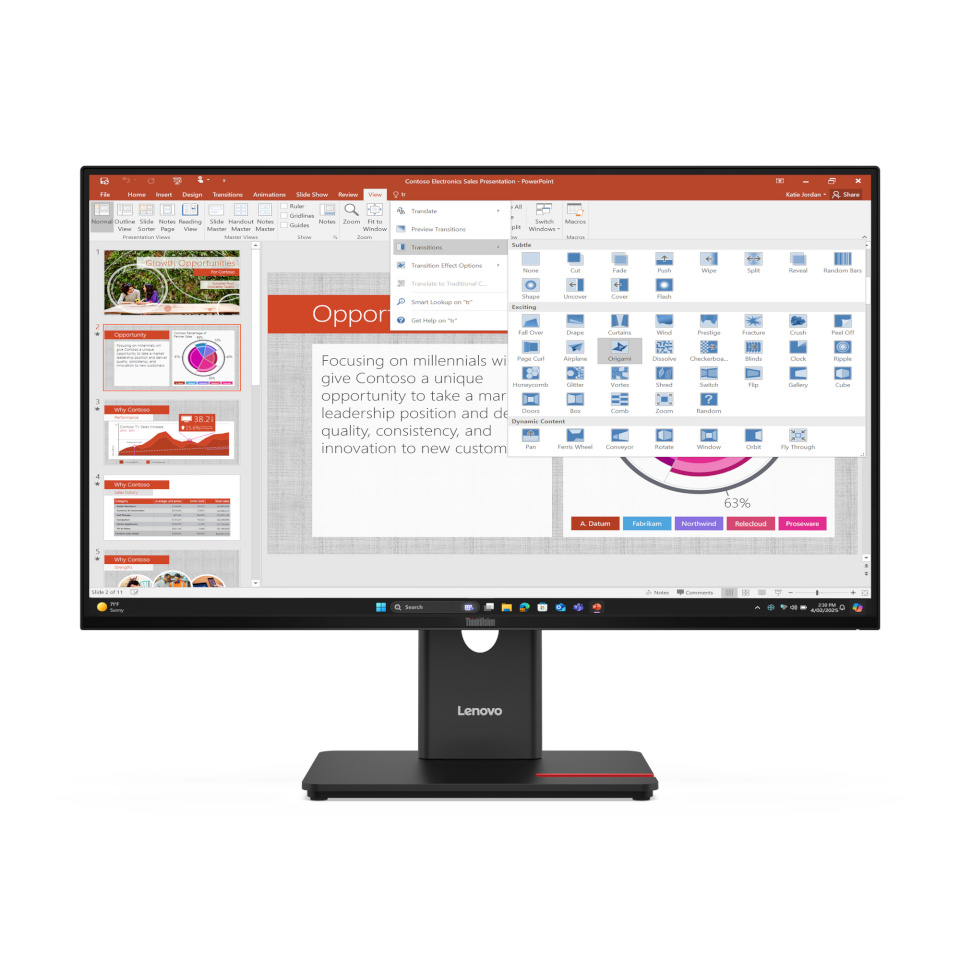 Lenovo monitor ThinkVision T27-40 27 1920x1080/16:9/USB-C/3Y Warranty |