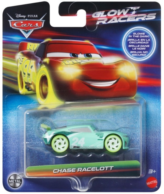 Mattel HPG76/HYM84 Pojazd Świecący W Ciemności Cars Glow Racers