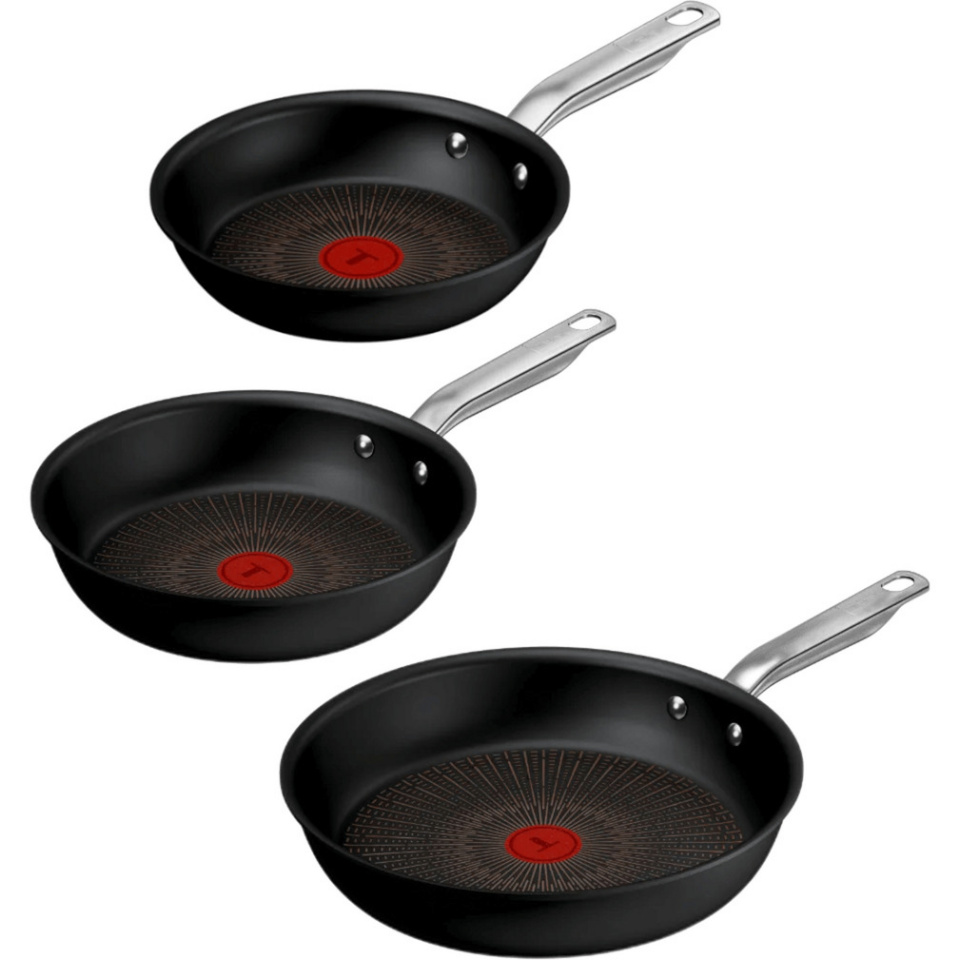 Tefal pannide komplekt Experience Aluminium Frying Pan Set, 3-Piece, must