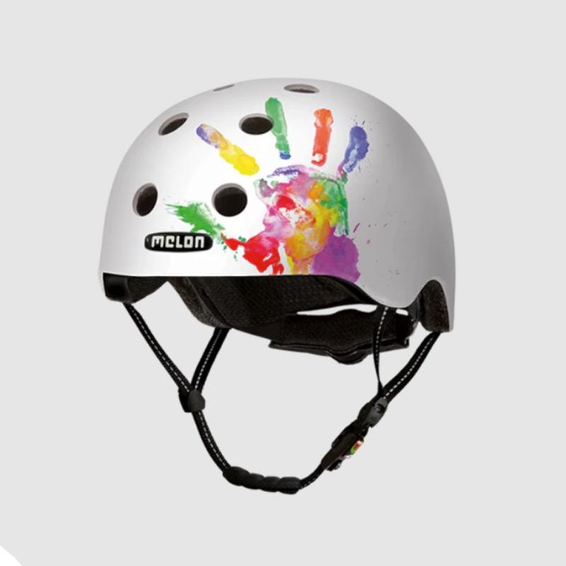 Melon kiiver Handprint, valge, XL