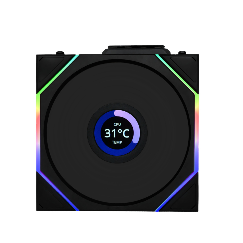 Lian Li UNI FAN TL juhtmevaba LCD-ekraan, must, 120 mm