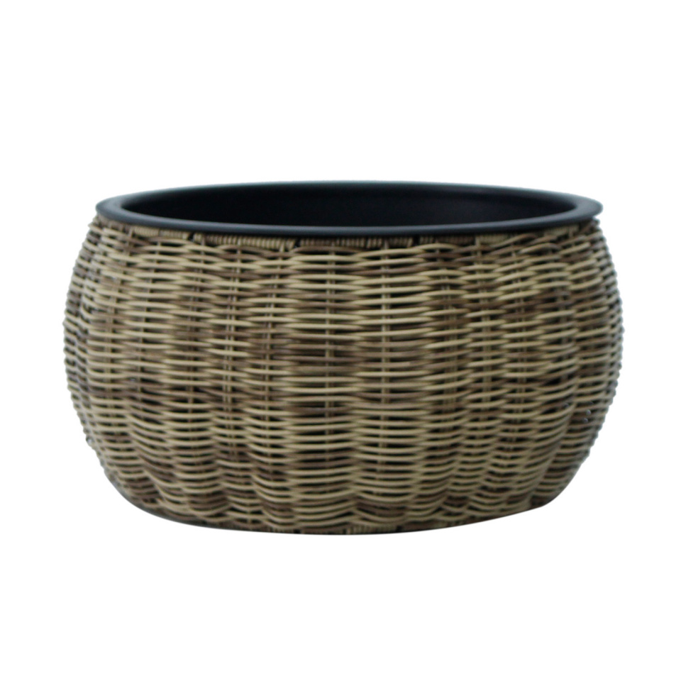 H4Y lillepott WICKER D37xH19cm, helepruun