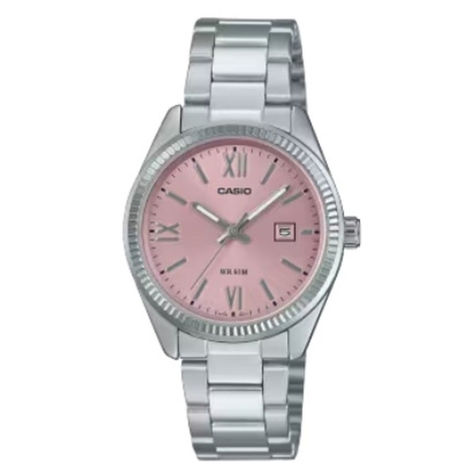 Casio naiste kell LADY DATE - PINK Hõbedane (Ø 30mm)
