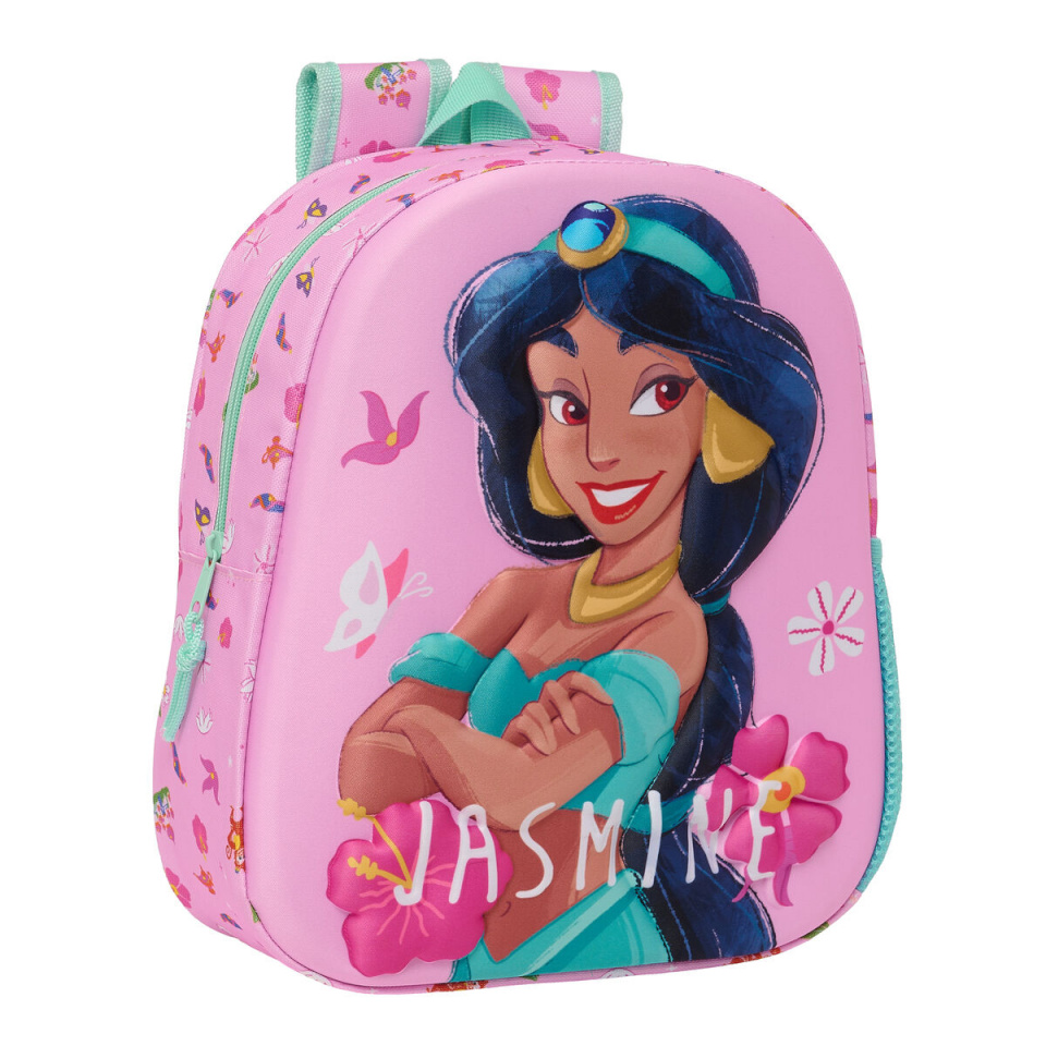 Disney Princess 3D-laste seljakott Jasmine roosa 27x33x10cm