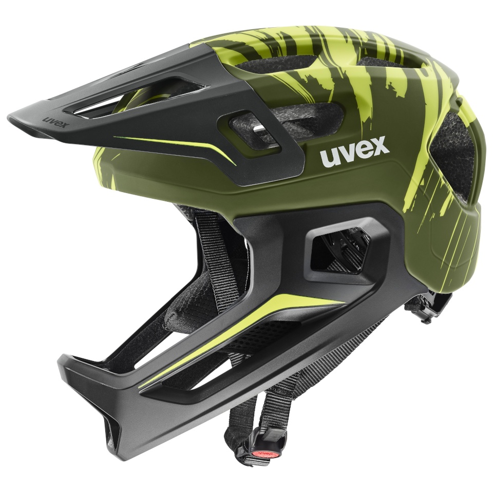 Uvex laste kiiver React JR Fullface 52 56cm, tume oliiv matt