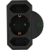 REV pistikupesa adapter 3-Way Socket Adapter with Surge Protection, must