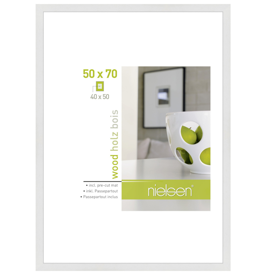 Nielsen Design pildiraam 8988032 Apollon valge 50x70 / 40x50 cm