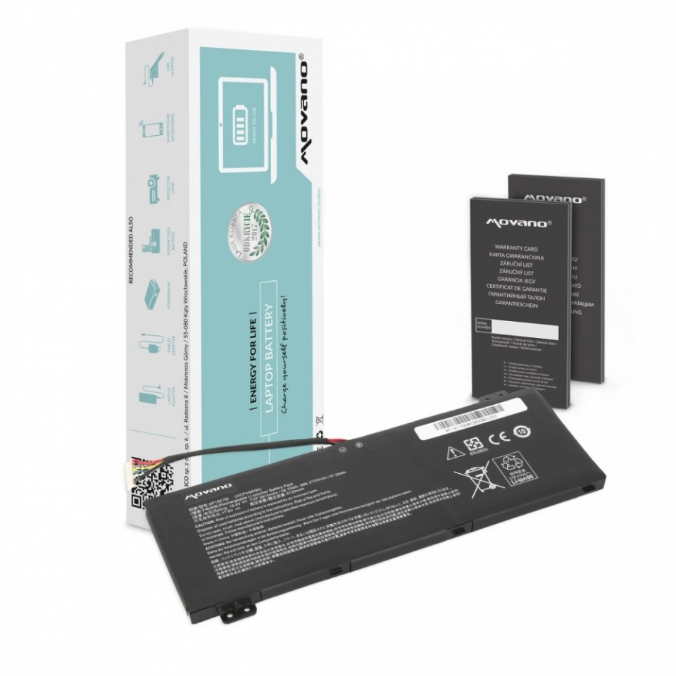 Movano sülearvuti aku AP18E7M for Acer AN515-54 AN517-51