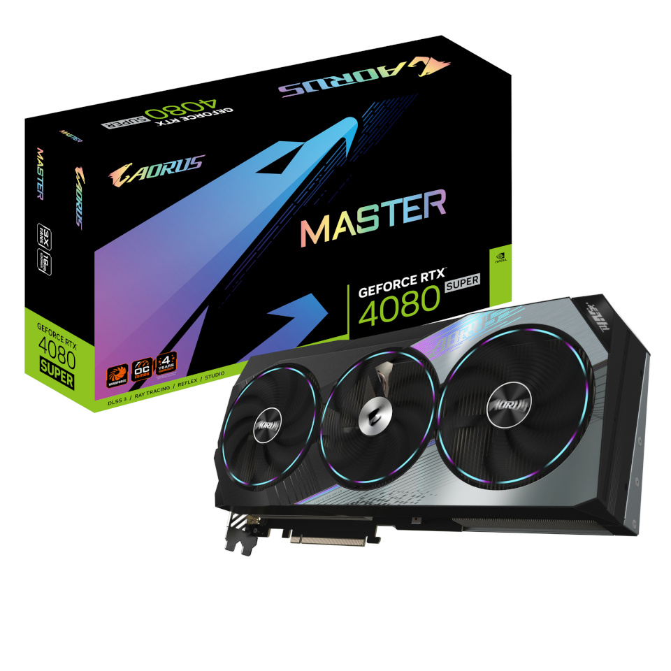 Gigabyte videokaart nVidia GeForce AORUS RTX 4080 SUPER MASTER 16G 16 GB GDDR6X