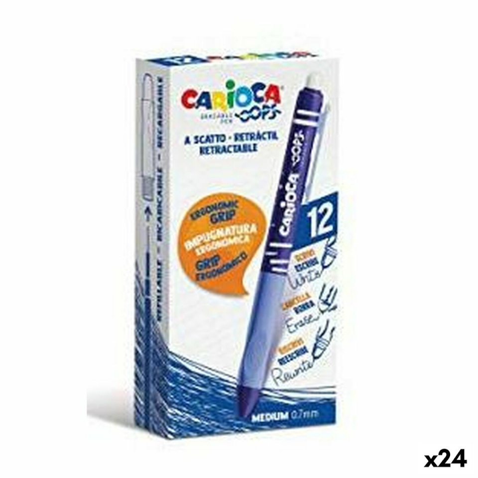 Carioca Biro pastapliiatsite komplekt sinine 0,7 mm 24tk 12 Tükid, osad