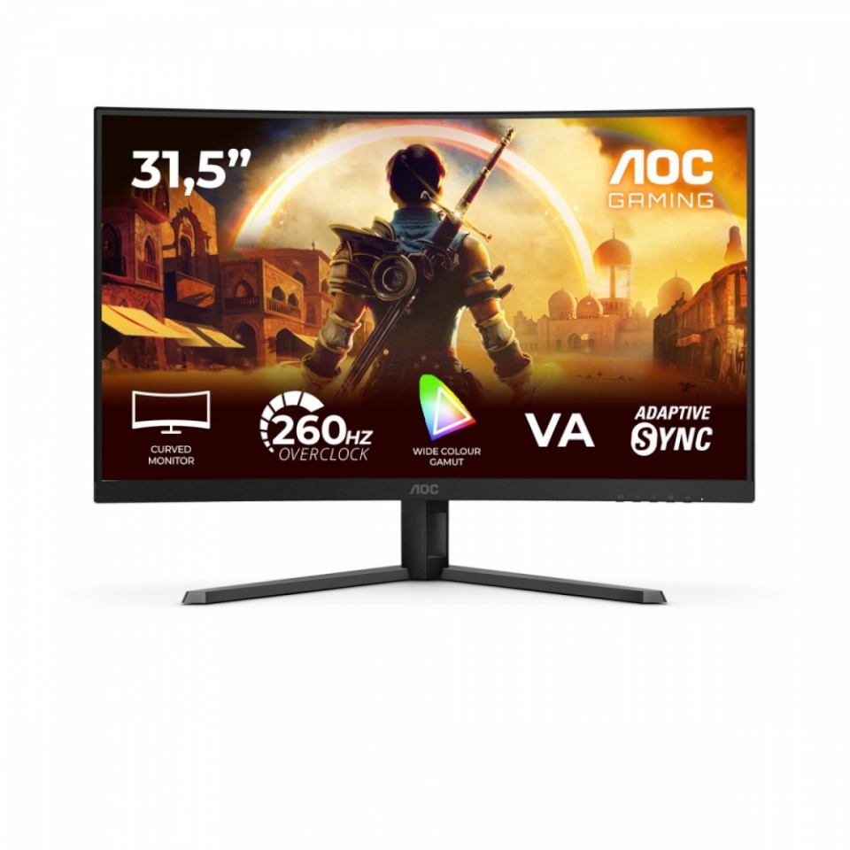 AOC monitor C32G42ZE 31.5-inch VA Curved 240Hz HDMI DP