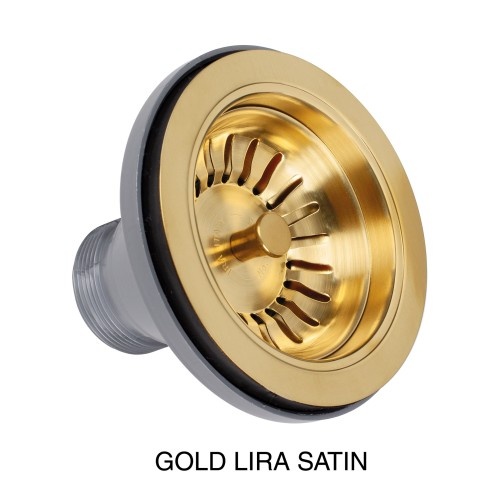 Lira korvsõelaga äravool, ava 90 mm, kuld satiin PVD