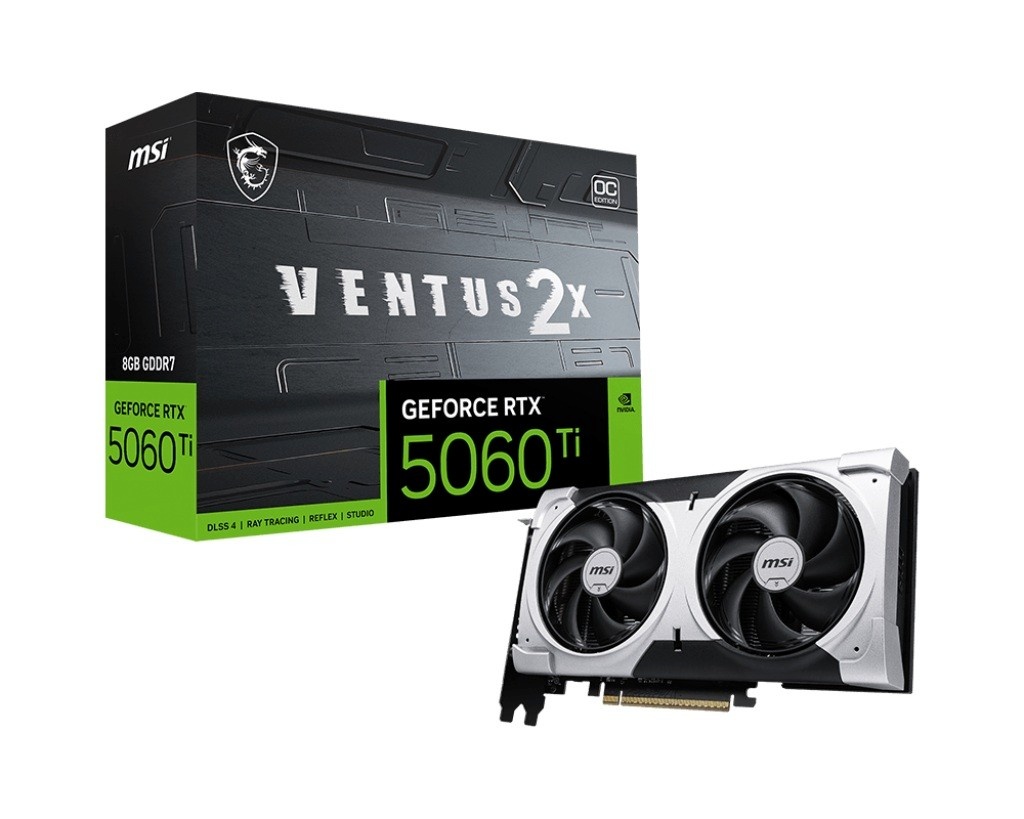 MSI videokaart GeForce RTX 5060 Ti 8G VENTUS 2X OC PLUS