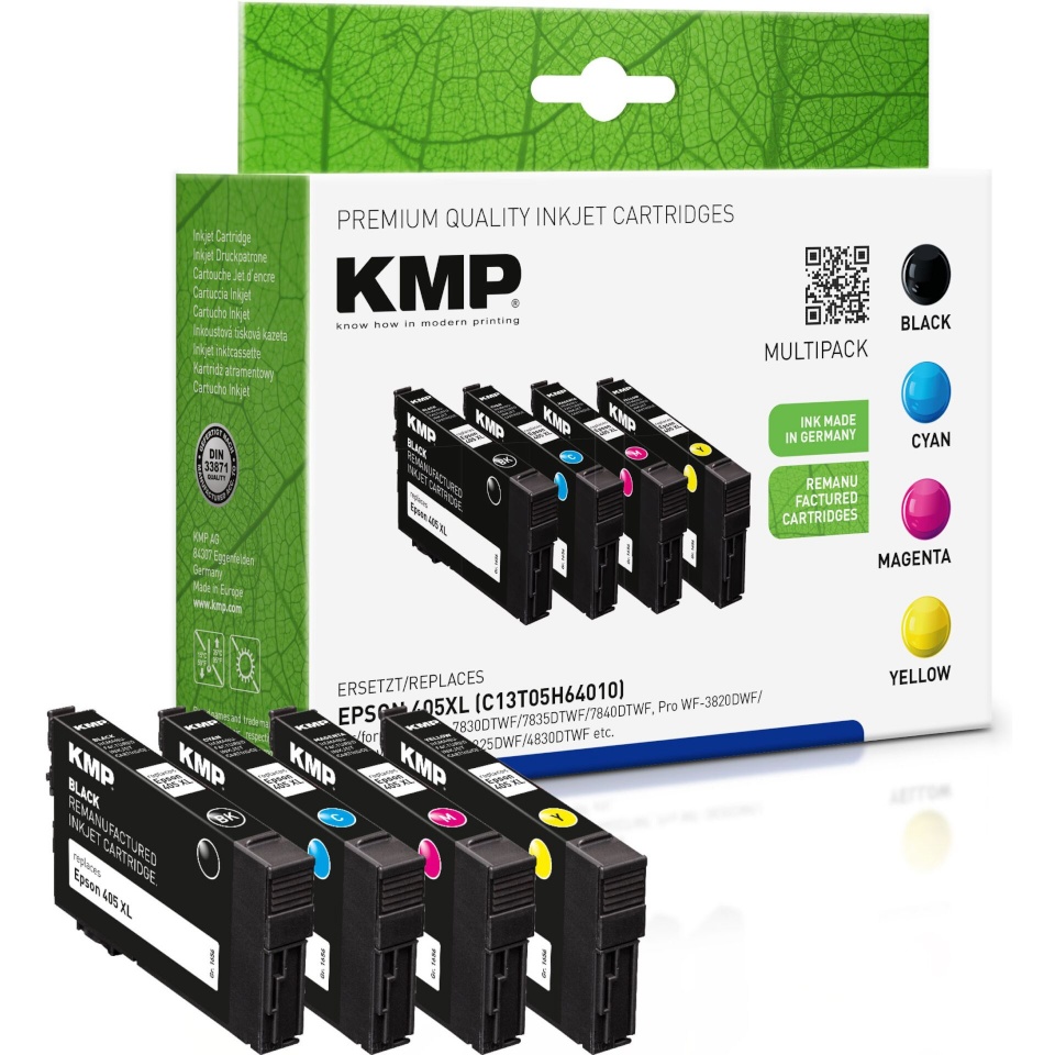 KMP tindikassett Epson 405XL (C13T05H64010) bk,c,m,y remanufactured