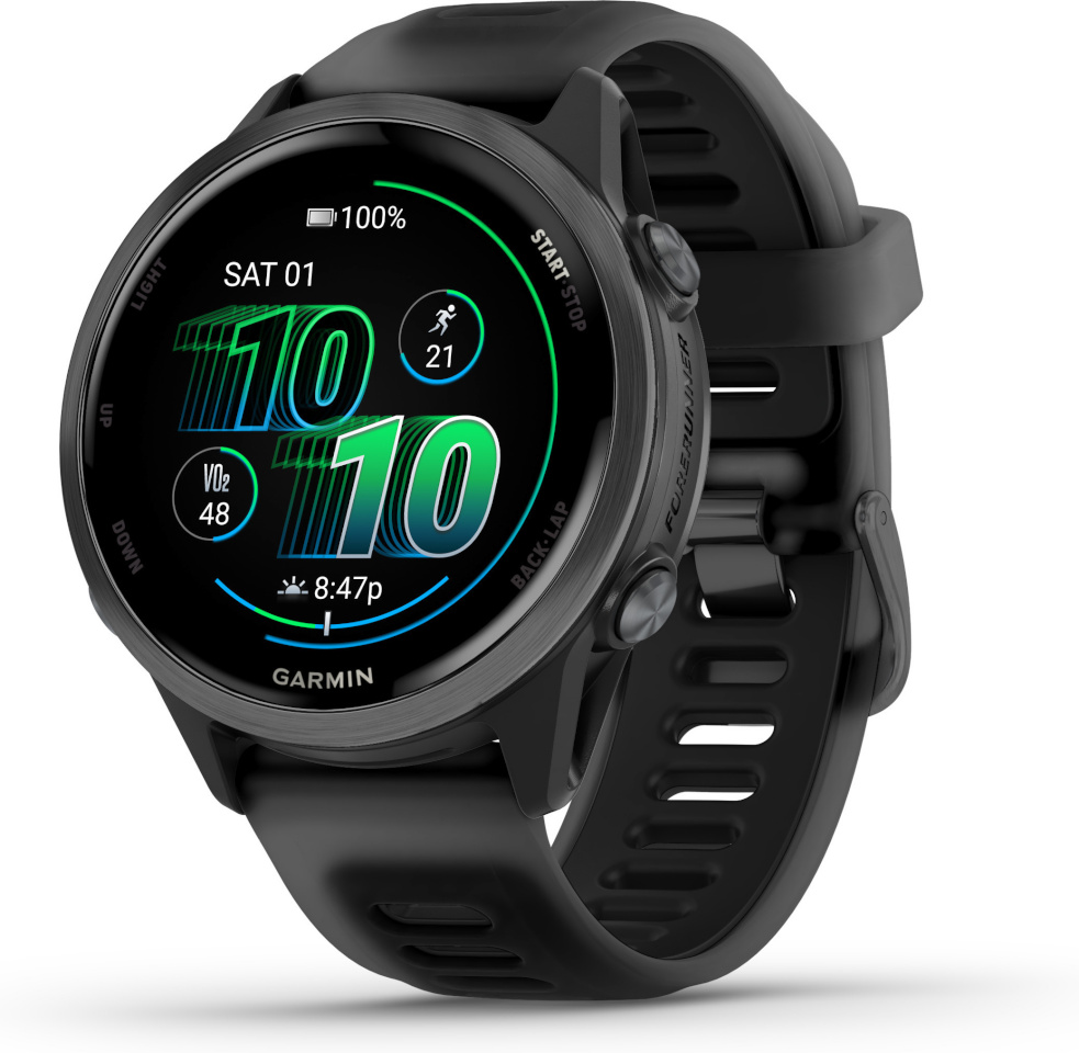 Garmin Forerunner 570 GPS-jooksu nutikell, 42 mm, must