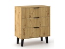 Top E Shop kummut SCANDI 3S SLIM OAK ARTISAN CHEST OF DRAWERS