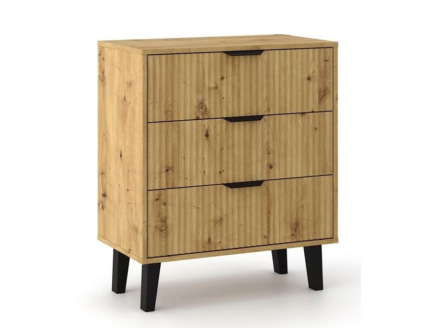 Top E Shop kummut SCANDI 3S SLIM OAK ARTISAN CHEST OF DRAWERS