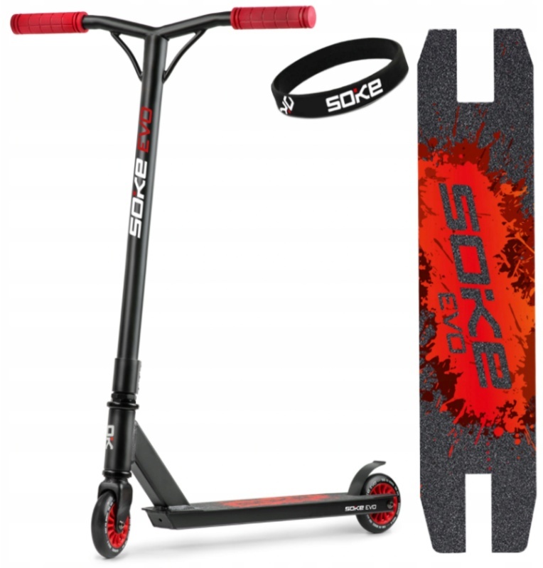 SOKE Trikitõukeratas EVO, must-punane