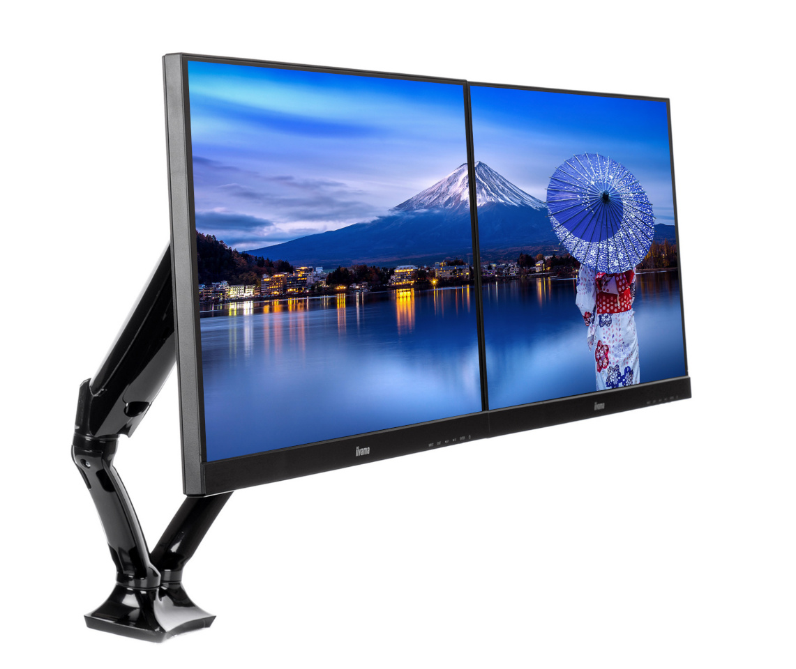 IIYAMA Desk Mount DS3002C-B1 Dual with Lift 10"-27" VESA