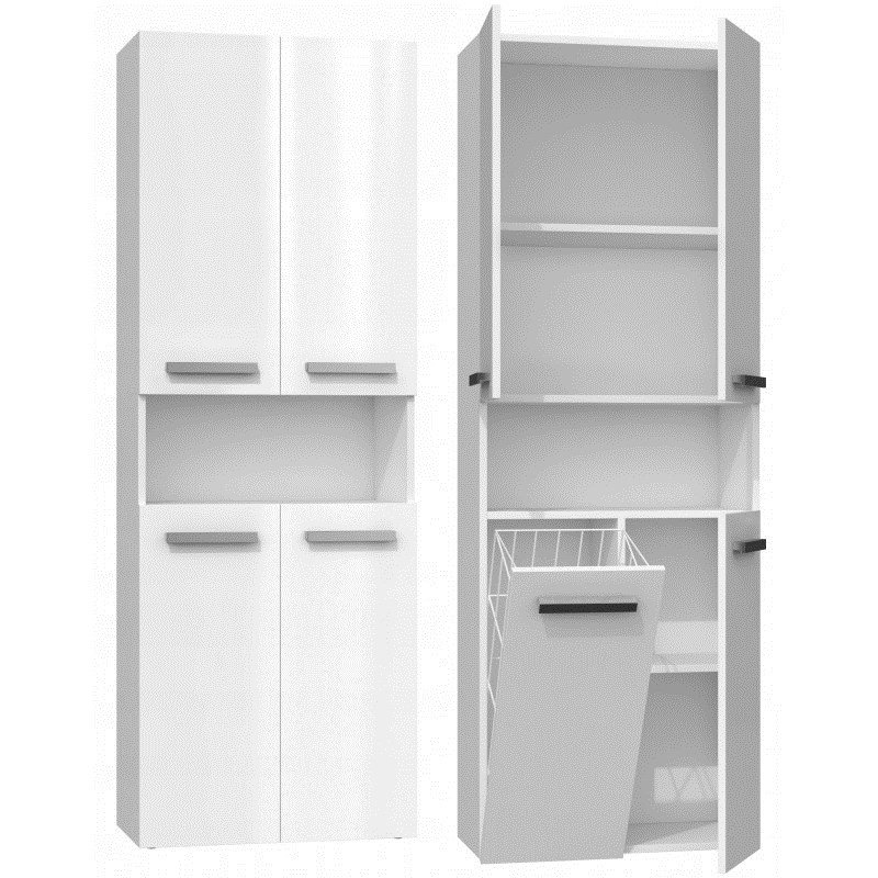 Top E Shop vannitoakapp NEL 1K DK BPOŁ bathroom storage cabinet valge