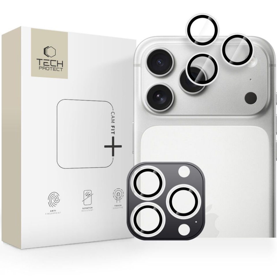 OSŁONA APARATU Tech-Protect CAMRING FIT+ iPhone 14 Pro / Max / 15 Pro / Max / 16 Pro / Max / 17 Pro / Max SILVER