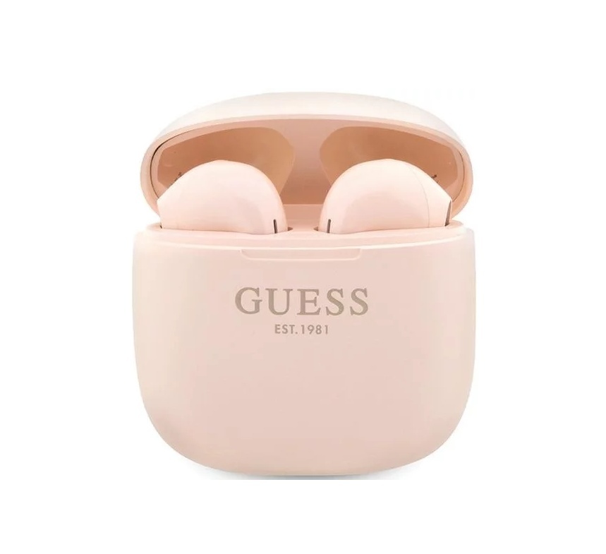 Guess Bluetooth kõrvaklapid GUTWST26PSP TWS + docking station roosa/pink Classic EST Logo |