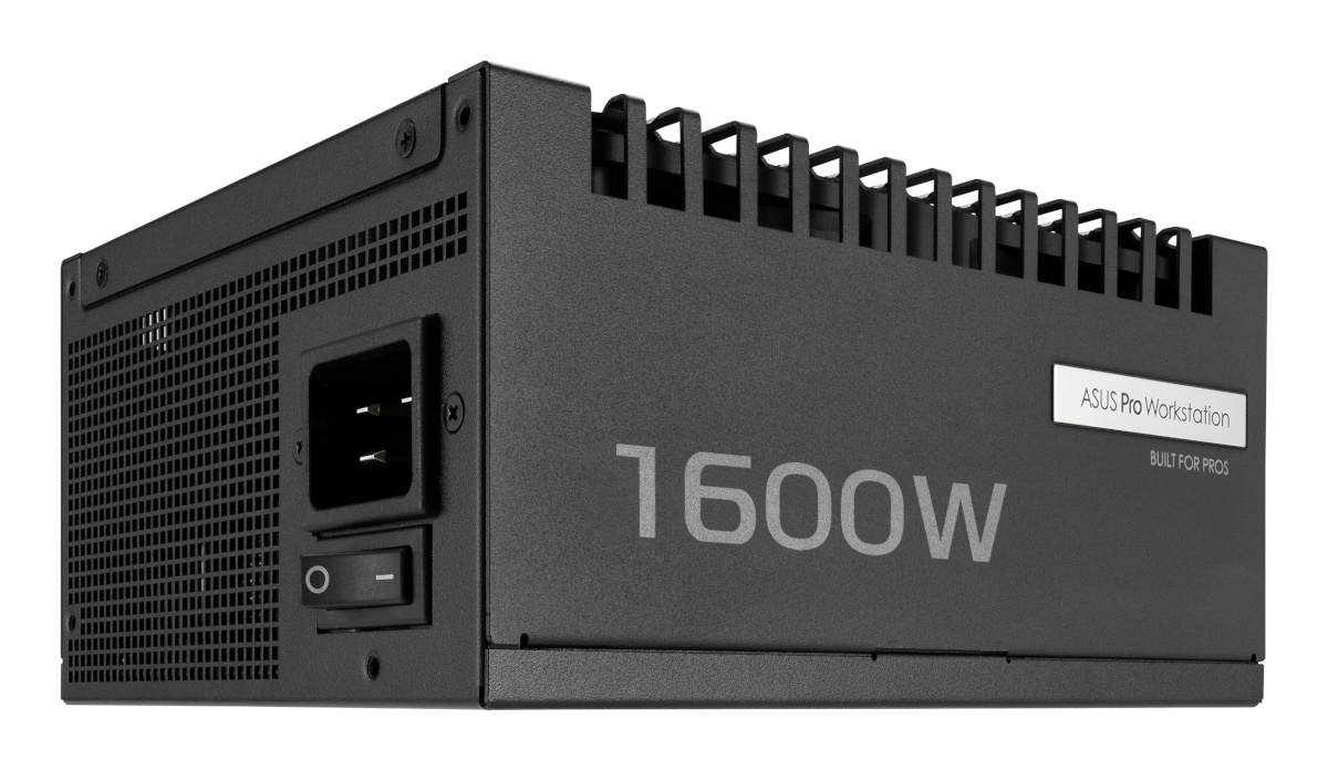 Asus toiteplokk Pro WS 1600W Platinum (must, 2x 12 Pin High Power GPU, 4x PCIe, Kabelmanagement, 1600 Watt)
